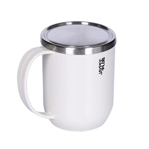 Jaypee Plus Cupshup Coffee Mug with Steel Lid Plastic Covered Stainless Steel