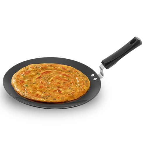 Hawkins Futura 30 cm Tava, Hard Anodised Tawa with Plastic Handle
