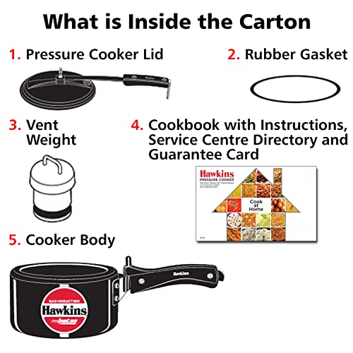 Hawkins Instaa Pressure Cooker, Induction Inner Lid Cooker, Tall Body Hard Anodised Cooker, Best Black Cooker, Black (IIH2T)