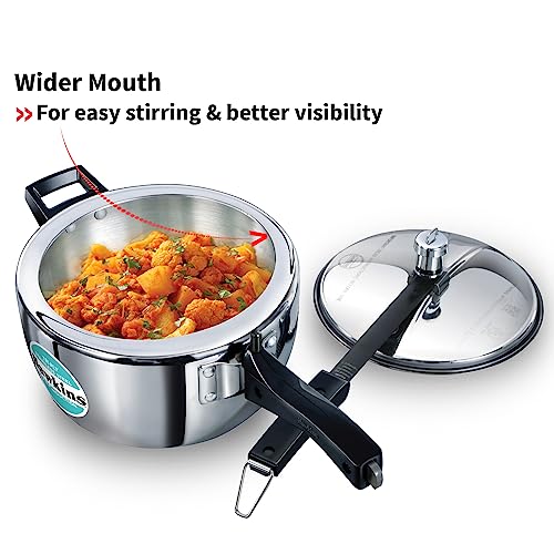 Hawkins Litre Triply Stainless Steel Pressure Cooker, Inner Lid Cooker