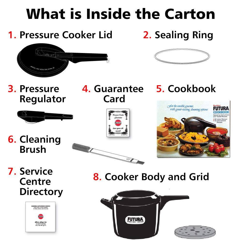 Futura Hard Anodized 7 Litre Tall Pressure Cooker
