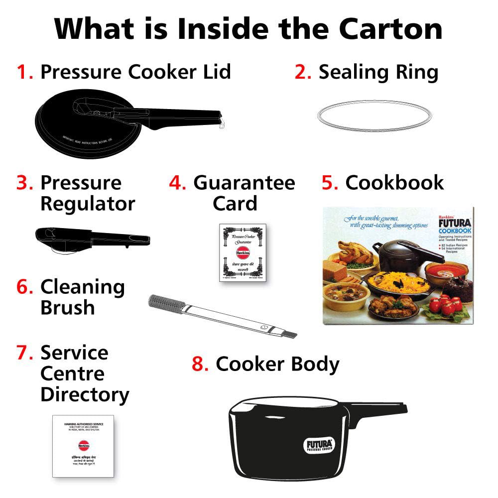 Hawkins Futura Litre Pressure Cooker, Hard Anodised Inner Lid Pressure Cooker
