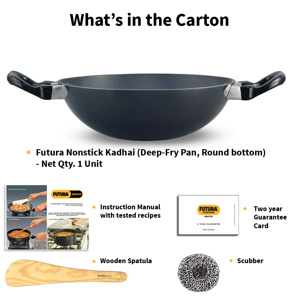 Hawkins Futura Non-Stick Deep-Fry Pan (Kadhai)