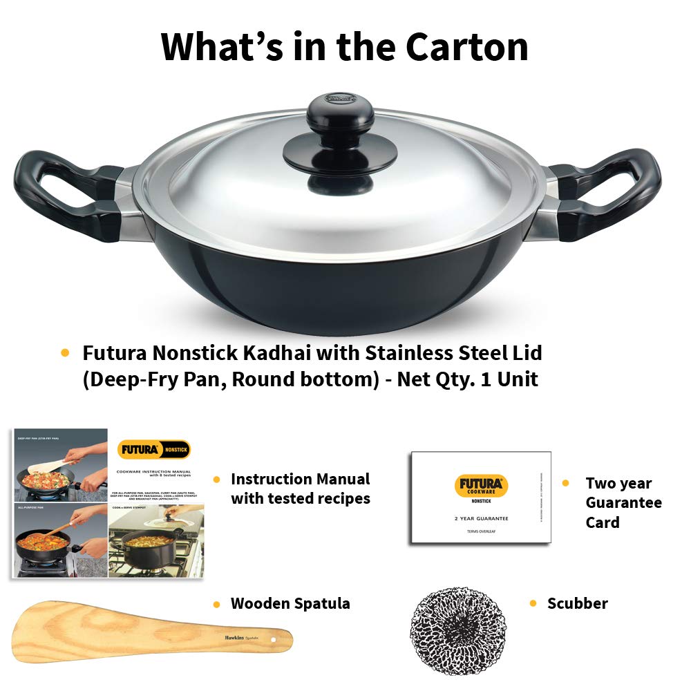 Hawkins Futura Non-Stick Deep-Fry Pan (Kadhai)