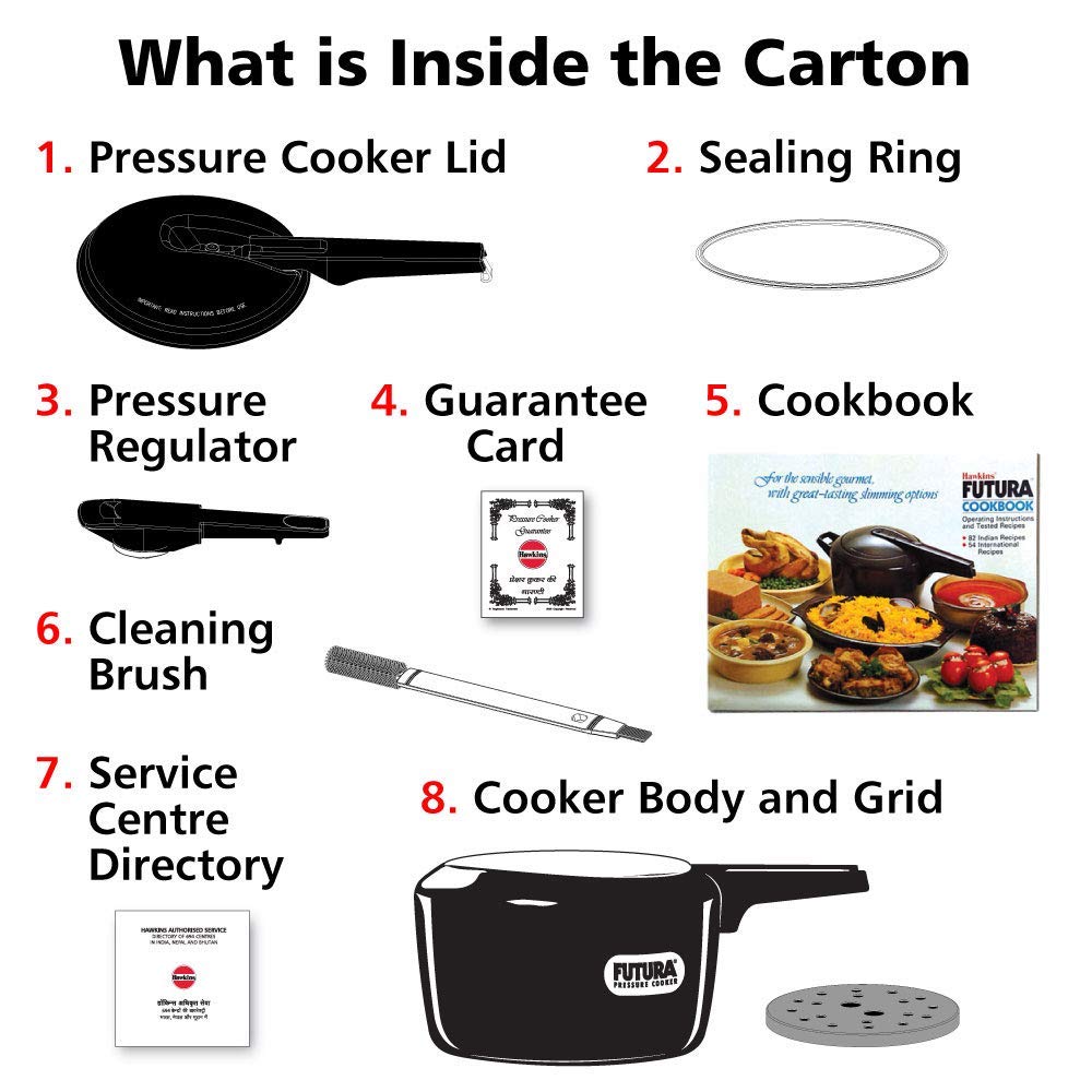 Hawkins Futura Litre Pressure Cooker, Hard Anodised Inner Lid Pressure Cooker