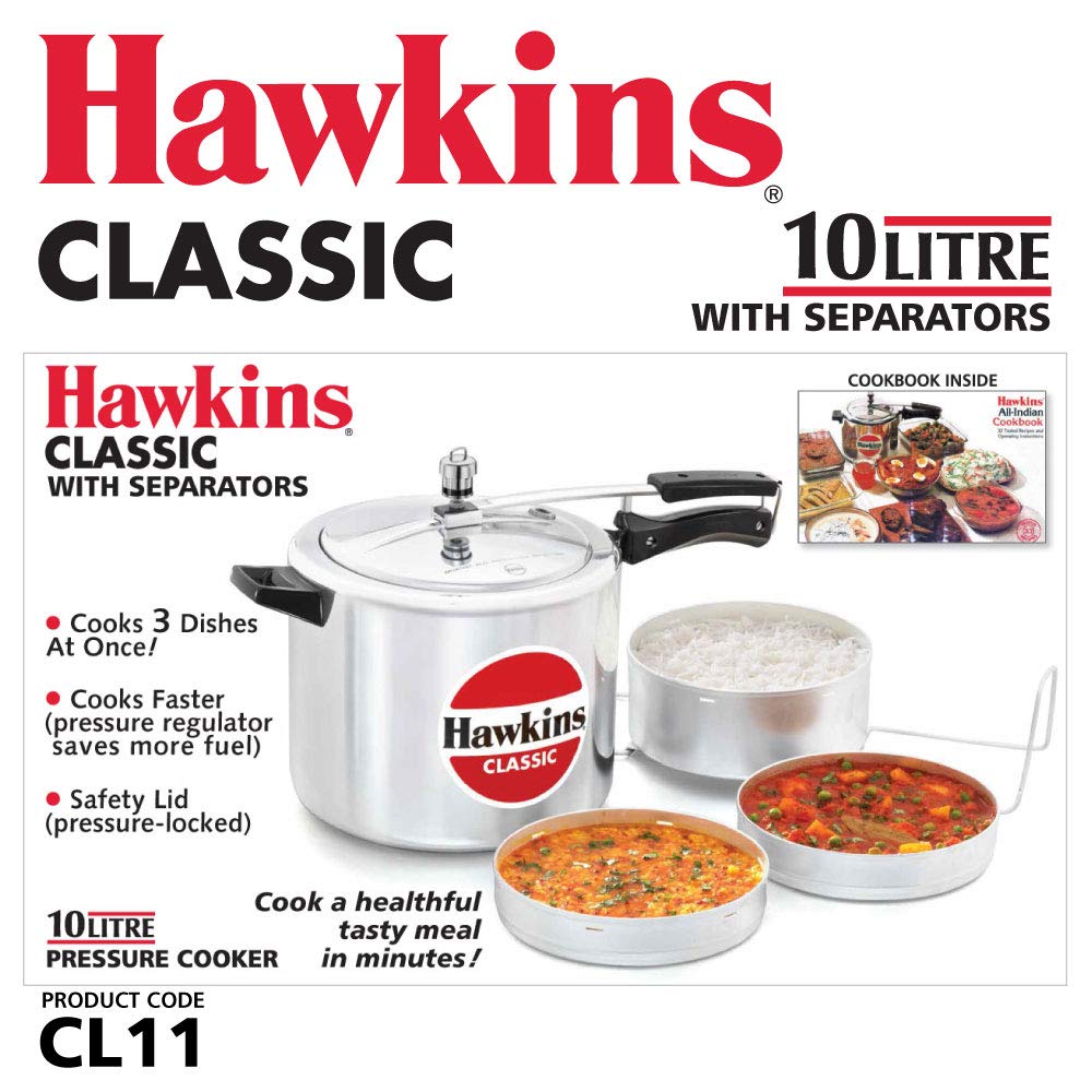 HawkinsClassic Pressure Cooker with Pots, Inner Lid Cooker with Separator Set