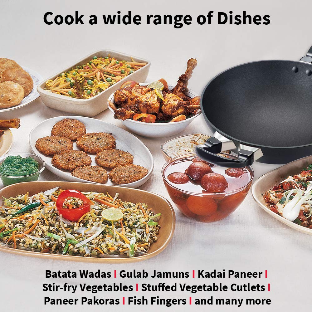 Hawkins Futura Non-Stick Deep-Fry Pan (Kadhai)