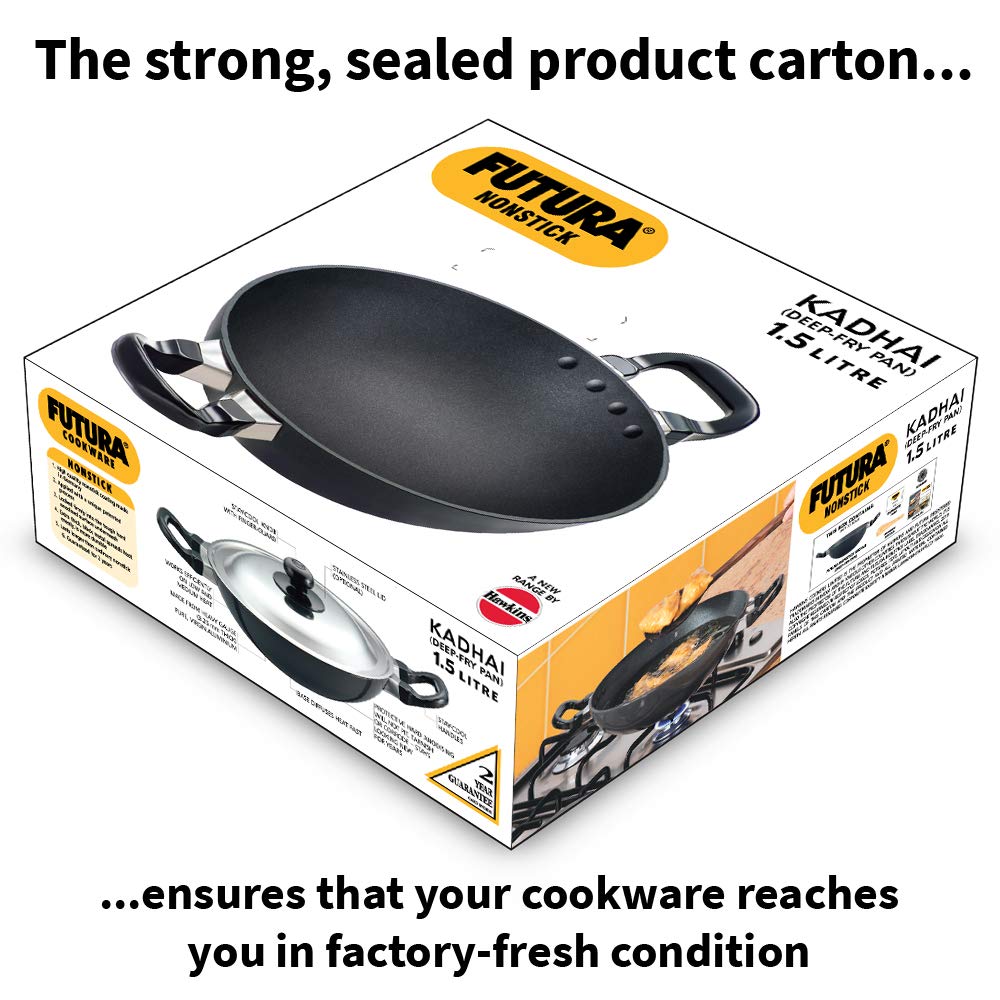 Hawkins Futura Non-Stick Deep-Fry Pan (Kadhai)