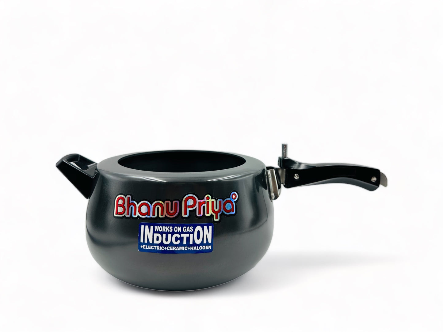 Bhanu Priya - Hard Anodized Pressure Cooker, Black (2L/3L/5L)