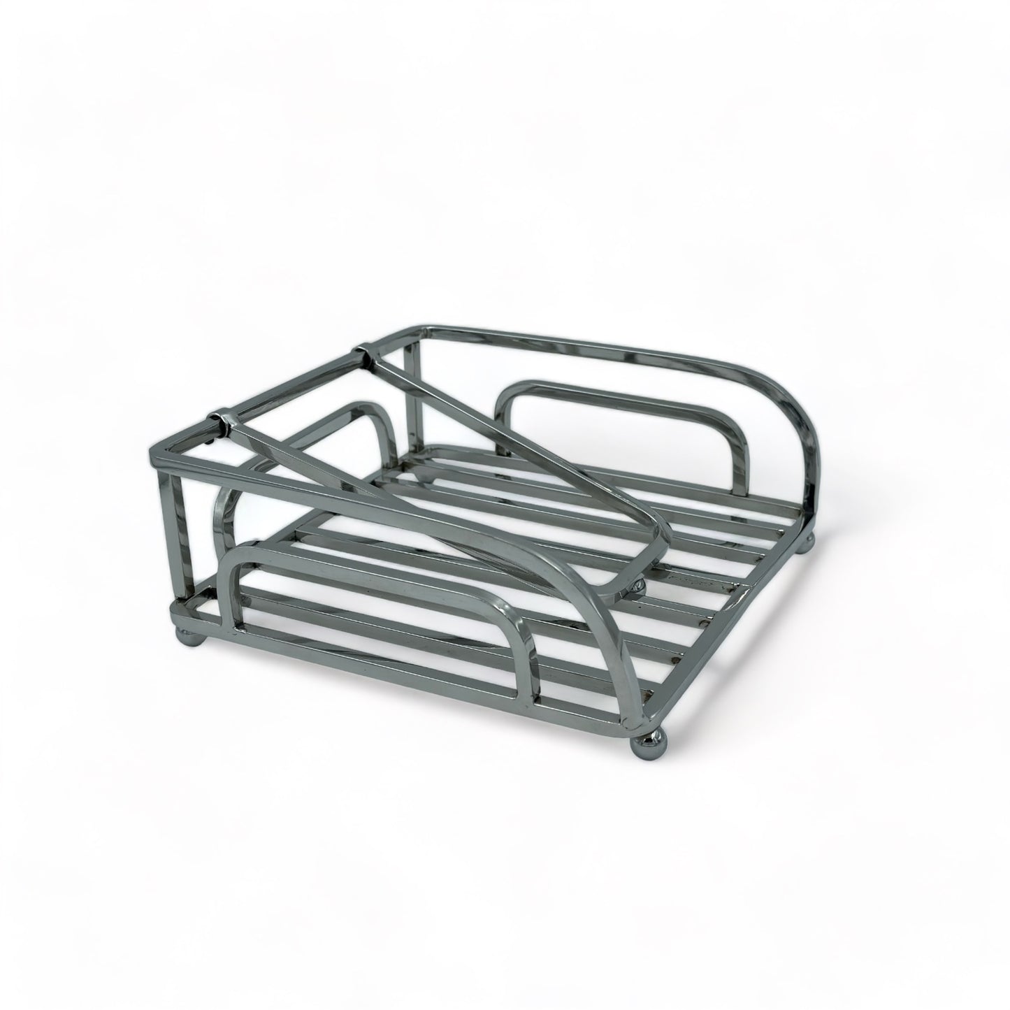 Bhanu Priya - Stainless Steel Napkin Holder for Tables, Dining & Kitchen - Flat Design