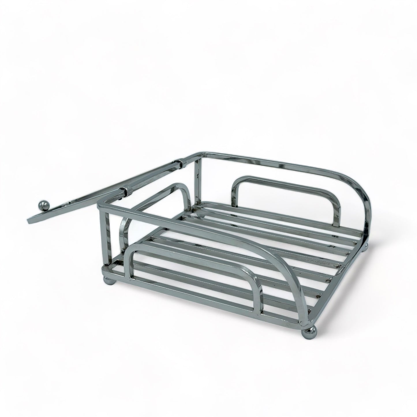 Bhanu Priya - Stainless Steel Napkin Holder for Tables, Dining & Kitchen - Flat Design