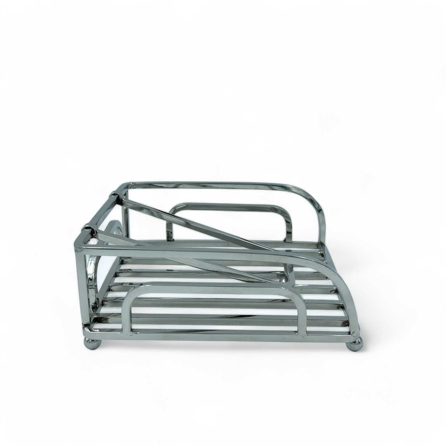 Bhanu Priya - Stainless Steel Napkin Holder for Tables, Dining & Kitchen - Flat Design