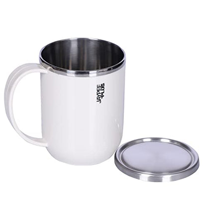 Jaypee Plus Cupshup Coffee Mug with Steel Lid Plastic Covered Stainless Steel