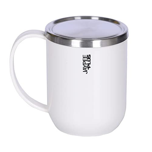 Jaypee Plus Cupshup Coffee Mug with Steel Lid Plastic Covered Stainless Steel