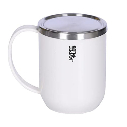 Jaypee Plus Cupshup Coffee Mug with Steel Lid Plastic Covered Stainless Steel