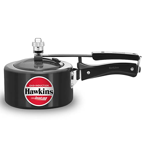 Hawkins Instaa Pressure Cooker, Induction Inner Lid Cooker, Tall Body Hard Anodised Cooker, Best Black Cooker, Black (IIH2T)