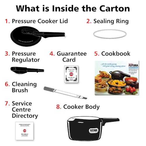 Hawkins Futura Litre Pressure Cooker, Hard Anodised Inner Lid Pressure Cooker