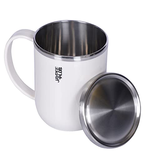 Jaypee Plus Cupshup Coffee Mug with Steel Lid Plastic Covered Stainless Steel