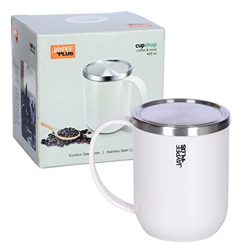 Jaypee Plus Cupshup Coffee Mug with Steel Lid Plastic Covered Stainless Steel