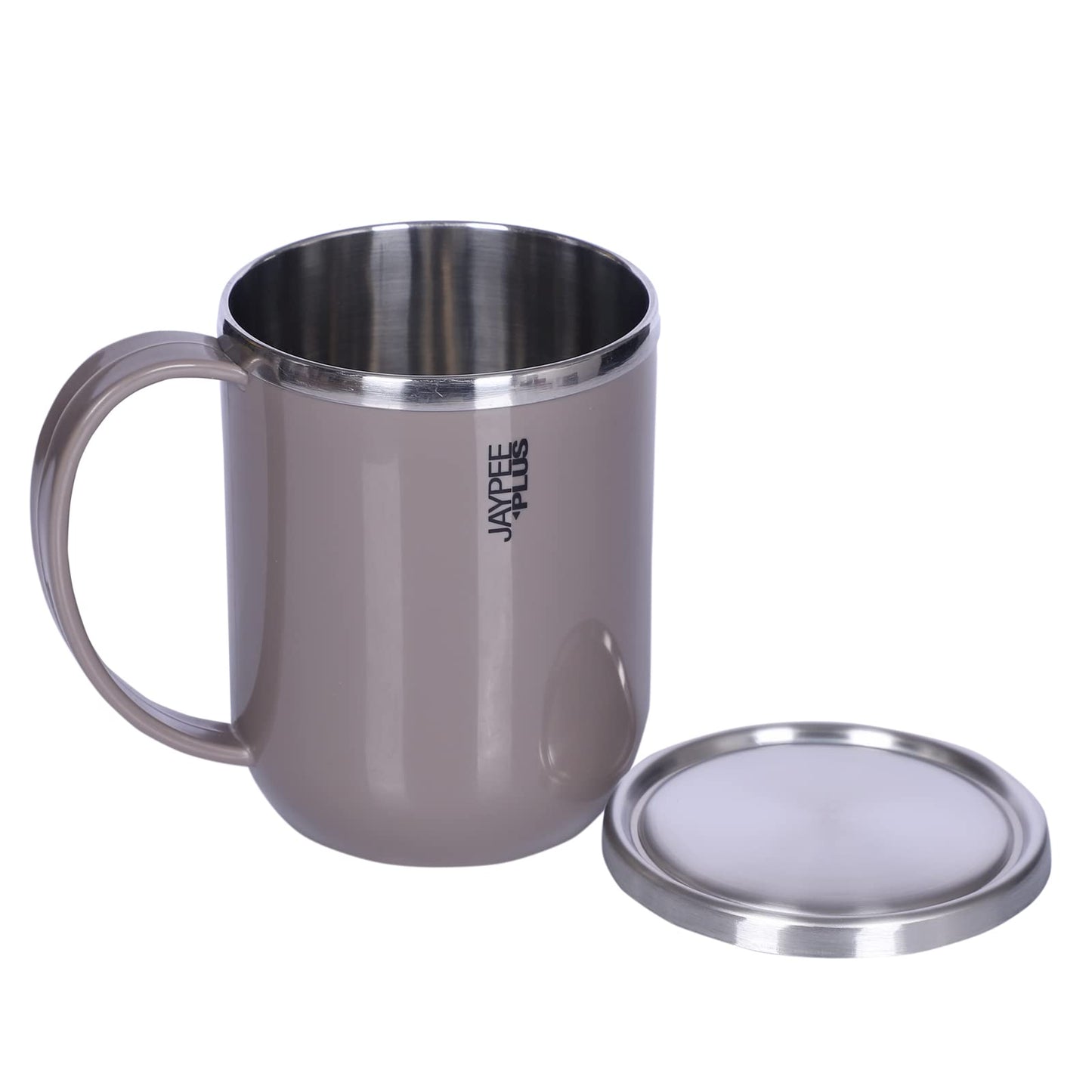 Jaypee Plus Cupshup Coffee Mug with Steel Lid Plastic Covered Stainless Steel