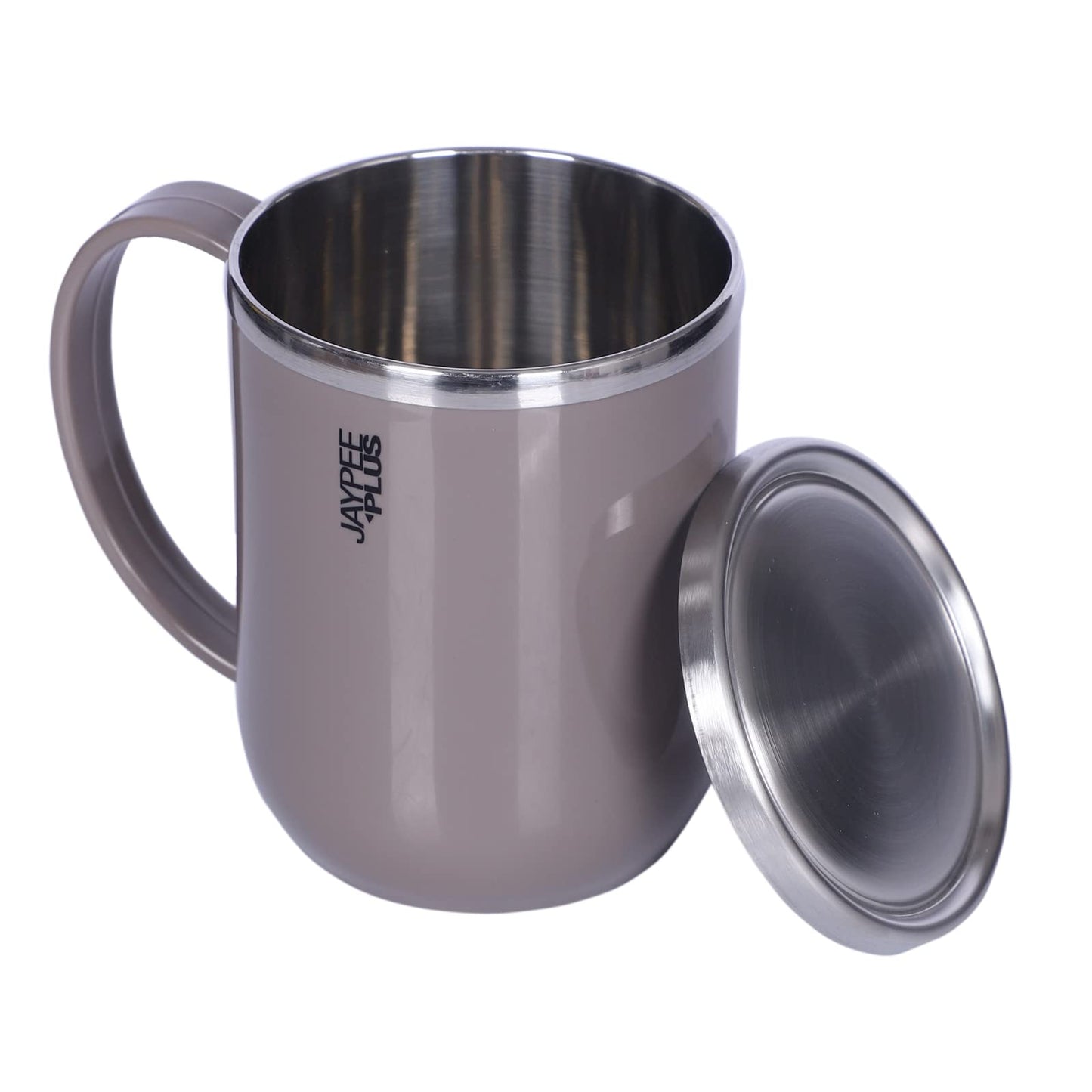 Jaypee Plus Cupshup Coffee Mug with Steel Lid Plastic Covered Stainless Steel