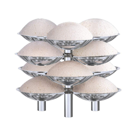 Hawkins Idli Stand - 12 Idlis, (For 5 Litre and bigger Pressure Cooker), Silver (ID12L)