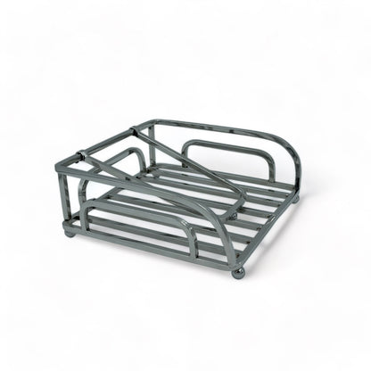 Bhanu Priya - Stainless Steel Napkin Holder for Tables, Dining & Kitchen - Flat Design