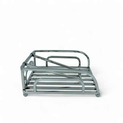 Bhanu Priya - Stainless Steel Napkin Holder for Tables, Dining & Kitchen - Flat Design